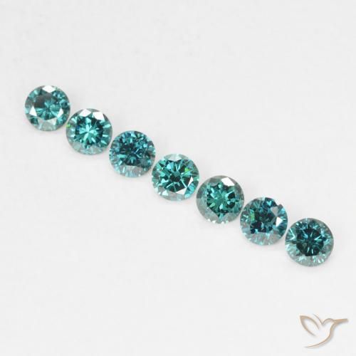 0.04ct 天然 绿色 钻石, 圆形的, VVS-VS