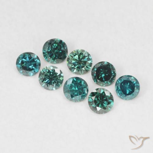 0.03ct 天然 绿色 钻石, 圆形的, VVS-VS