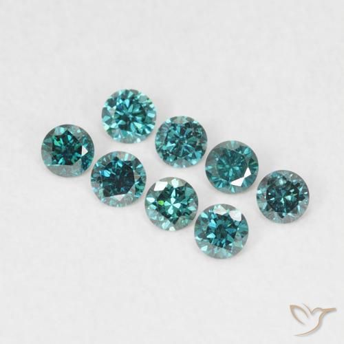 0.03ct 天然 绿色 钻石, 圆形的, VVS-VS