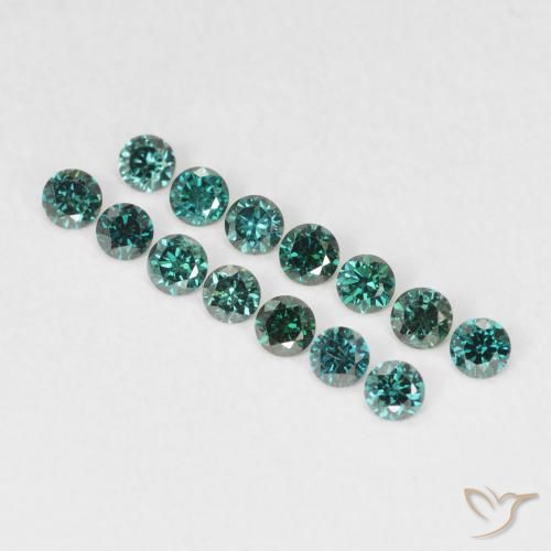 0.03ct 天然 绿色 钻石, 圆形的, VVS-VS