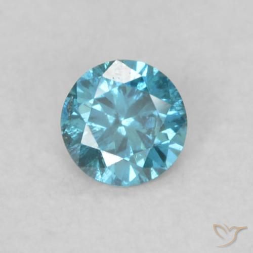 0.06ct 天然 蓝色 钻石, 圆形的, VS