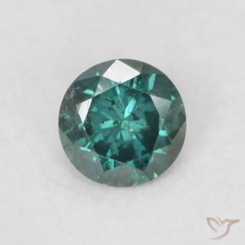 0.07ct 天然 绿色 钻石, 圆形的, VS