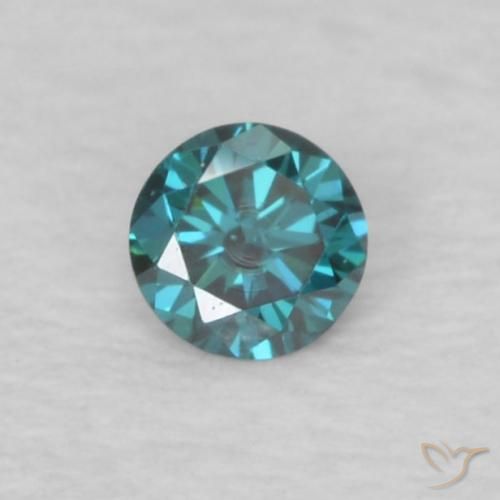 0.05ct 天然 蓝色 钻石, 圆形的, VVS
