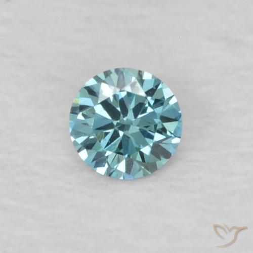 0.04ct 天然 蓝色 钻石, 圆形的, VVS