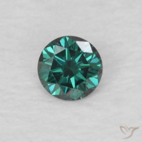 0.03ct 天然 绿色 钻石, 圆形的, VVS