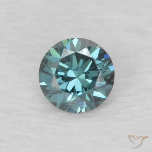 0.05ct 天然 蓝色 钻石, 圆形的, VVS