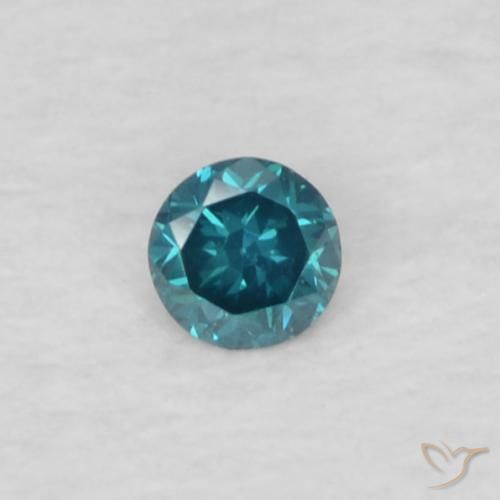 0.03ct 天然 蓝色 钻石, 圆形的, VVS