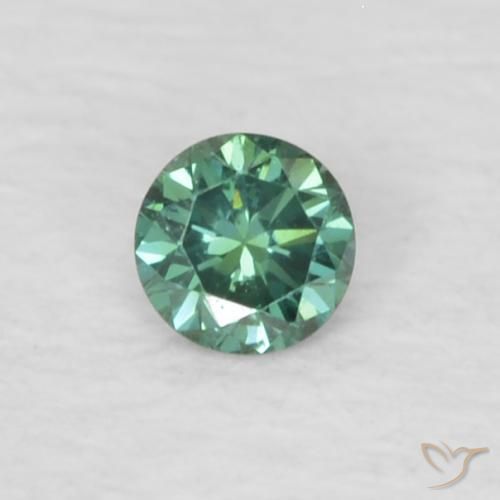 0.04ct 天然 绿色 钻石, 圆形的, VVS
