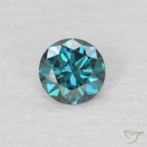 0.04ct 天然 蓝色 钻石, 圆形的, VVS