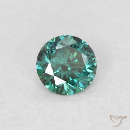 0.03ct 天然 绿色 钻石, 圆形的, VVS-VS