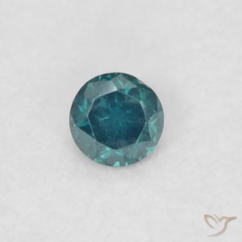 0.03ct 天然 绿色 钻石, 圆形的, VVS-VS