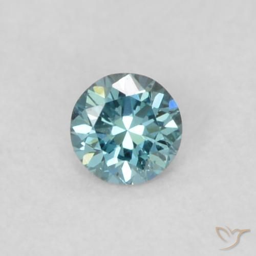 0.04ct 天然 蓝色 钻石, 圆形的, VVS-VS