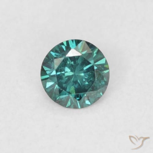 0.07ct 天然 绿色 钻石, 圆形的, VS