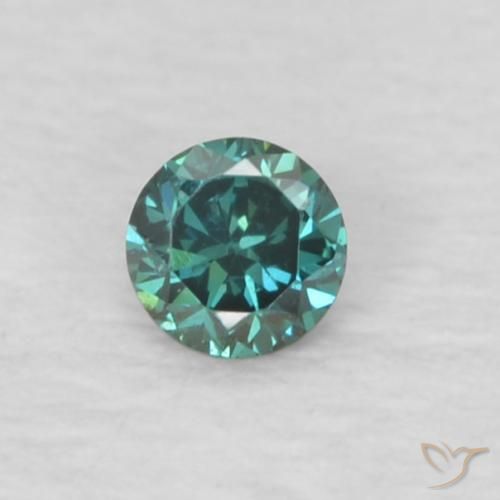 0.04ct 天然 绿色 钻石, 圆形的, VVS