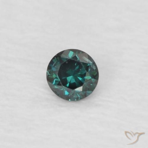 0.03ct 天然 绿色 钻石, 圆形的, VVS-VS