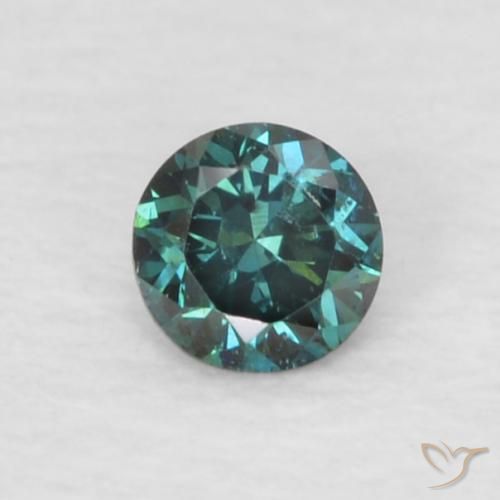 0.06ct 天然 绿色 钻石, 圆形的, VVS-VS