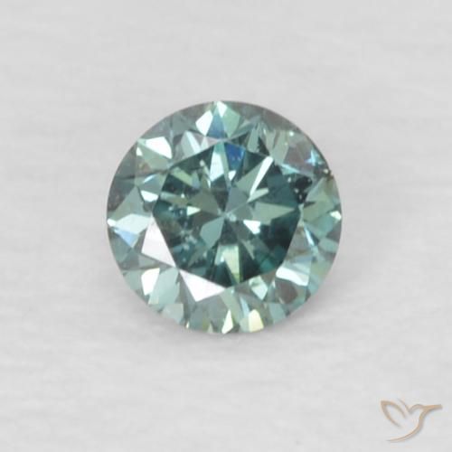 0.06ct 天然 绿色 钻石, 圆形的, VVS-VS