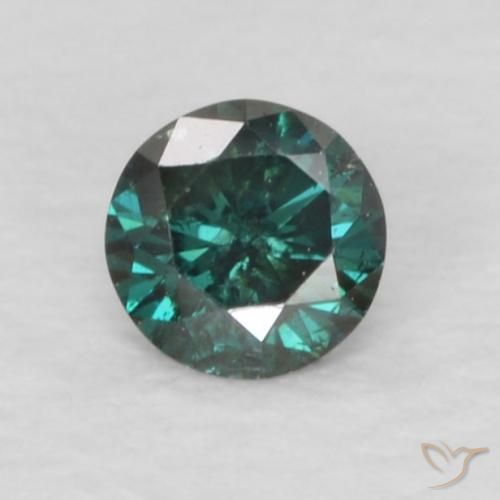 0.08ct 天然 绿色 钻石, 圆形的, VVS-VS