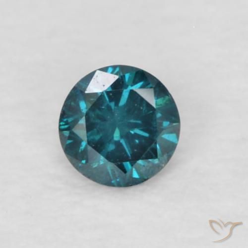 0.05ct 天然 蓝色 钻石, 圆形的, VVS-VS