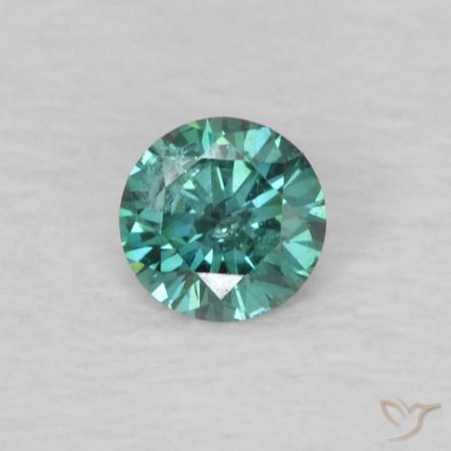0.07ct 天然 绿色 钻石, 圆形的, VS