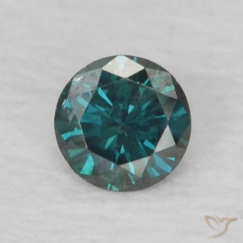 0.06ct 天然 绿色 钻石, 圆形的, VS