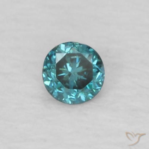 0.04ct 天然 蓝色 钻石, 圆形的, VS