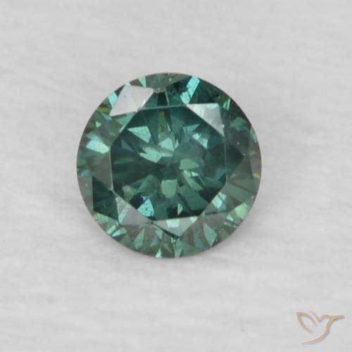 0.06ct 天然 绿色 钻石, 圆形的, VS