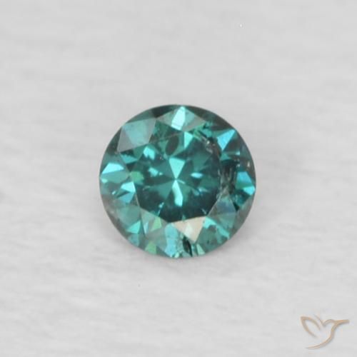 0.03ct 天然 绿色 钻石, 圆形的, VS