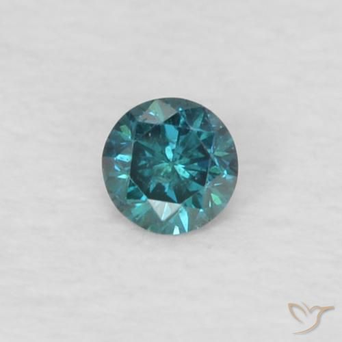 0.03ct 天然 蓝色 钻石, 圆形的, VS