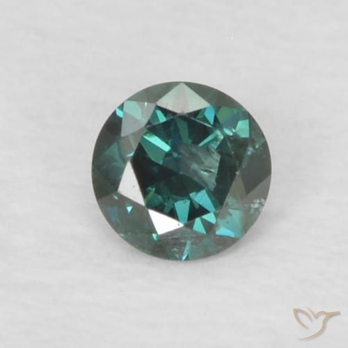 0.06ct 天然 绿色 钻石, 圆形的, VS