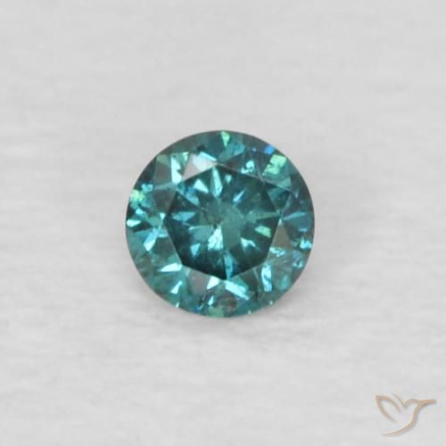 0.04ct 天然 蓝色 钻石, 圆形的, VS