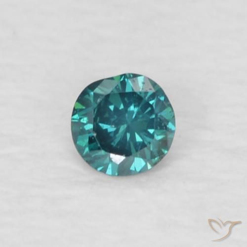 0.04ct 天然 绿色 钻石, 圆形的, VS