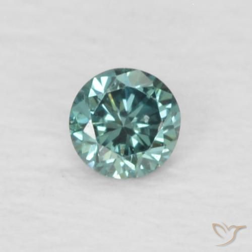 0.04ct 天然 薄荷绿 钻石, 圆形的, VVS-VS