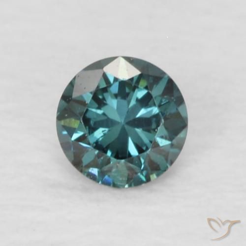 0.08ct 天然 绿色 钻石, 圆形的, VVS-VS