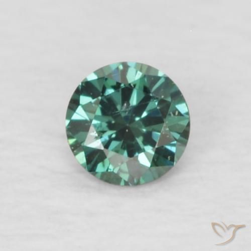 0.05ct 天然 绿色 钻石, 圆形的, VVS-VS