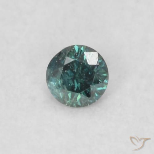 0.02ct 天然 绿色 钻石, 圆形的, SI