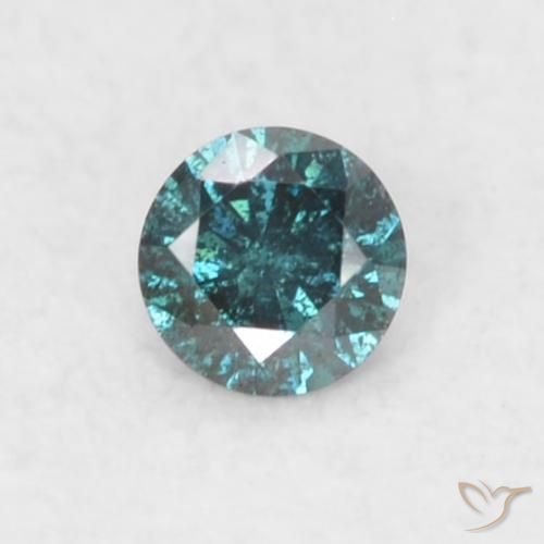 0.03ct 天然 蓝色 钻石, 圆形的, SI