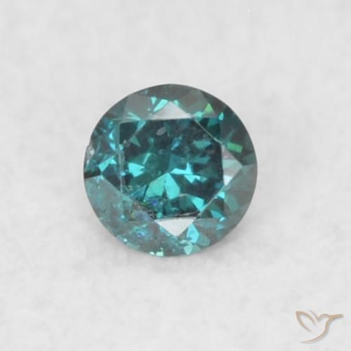 0.02ct 天然 蓝色 钻石, 圆形的, SI