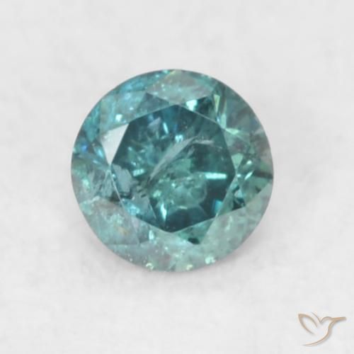 0.06ct 天然 蓝色 钻石, 圆形的, SI