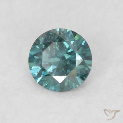 0.02ct 天然 蓝色 钻石, 圆形的, VS