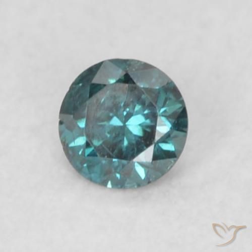 0.02ct 天然 蓝色 钻石, 圆形的, VS