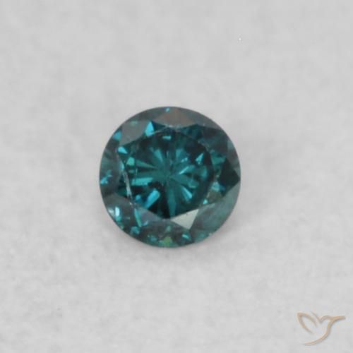 0.02ct 天然 蓝色 钻石, 圆形的, SI