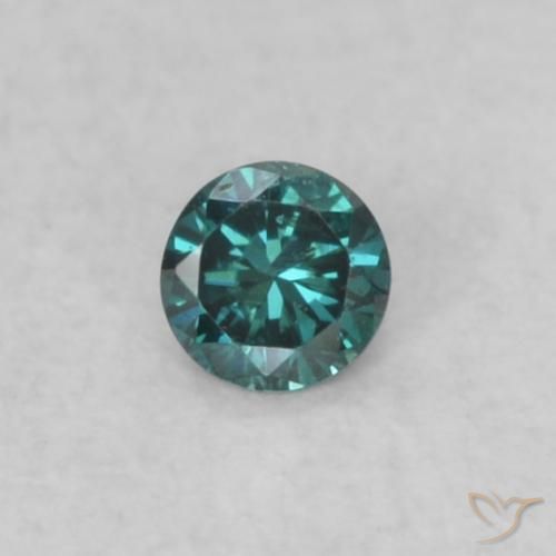0.03ct 天然 蓝色 钻石, 圆形的, VS