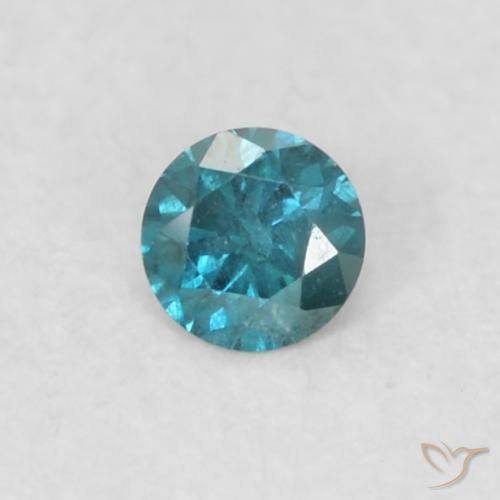 0.03ct 天然 蓝色 钻石, 圆形的, VS