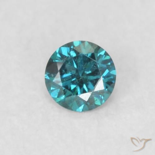 0.05ct 天然 蓝色 钻石, 圆形的, VS