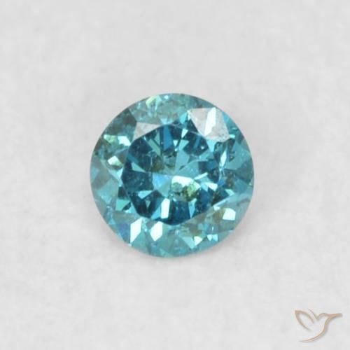 0.05ct 天然 蓝色 钻石, 圆形的, VS