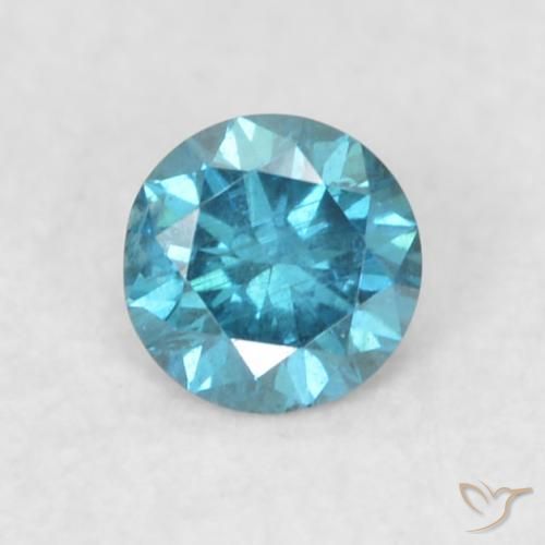 0.08ct 天然 蓝色 钻石, 圆形的, VS