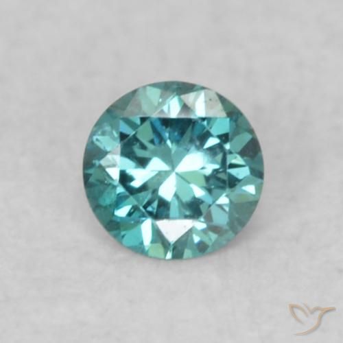 0.07ct 天然 蓝色 钻石, 圆形的, VS-SI