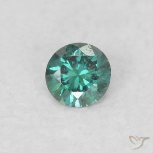 0.03ct 天然 绿色 钻石, 圆形的, VVS-VS