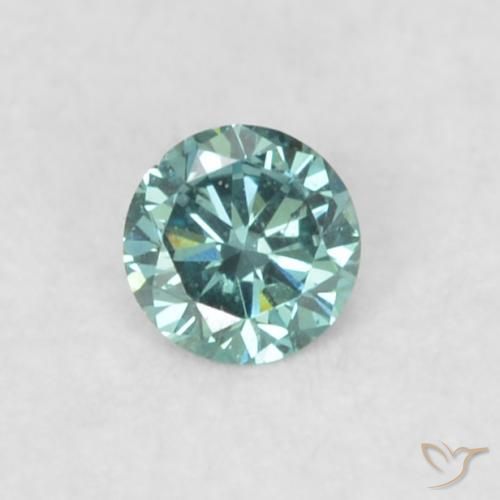 0.05ct 天然 蓝色 钻石, 圆形的, VVS-VS